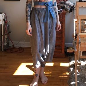 State the Label handmade woven cotton harem style Sunday skirt/pants, SM/M/L fit